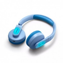 Bluetooth Ακουστικά Stereo Philips Kids TAK4206BL/00 V5.0 Μπλέ On-ear με Μικρόφωνο, Φωτισμό, Πλήκτρα Ελέγχου και Εφαρμογή Γονικο