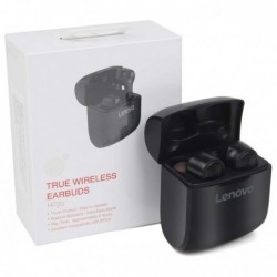 True Wireless Bluetooth Lenovo HT20 V.5.0 IPX5 Μαύρα με Πλήκτρο Αφής και Μεγάλη Αυτονομία