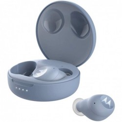 Bluetooth Hands Free Motorola Vervebuds 250 In-ear TWS IPX5 με Ασύρματη Φόρτιση Μπλέ Συμβατά με Alexa, Siri και Google Assistant