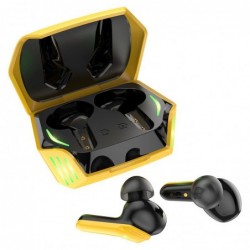 Wireless Hands Free Hoco S21 Magic Shadow Gaming Headset v5.0 με Led Φωτισμό, Βάση Φόρτισης Κίτρινο