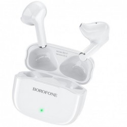 True Wireless Hands Free Borofone BE47 Serenity TWS V5.0 Λευκά με Εναλλαγή Master/Slave