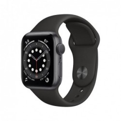 Apple Watch Series 6 Aluminum 40mm Σκούρο Γκρι με Sport Band Μαύρο