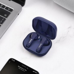 Wireless Hands Free Hoco ES34 Pleasure V5.0 Μπλε με Πλήκτρο Αφής, Εναλλαγή Master/Slave και Συμβατότητα με Siri / Google Assista