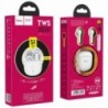 Wireless Hands Free Hoco ES45 Harmony sound TWS V5.0 με Πλήκτρο Αφής και Εναλλαγή Βασικού-Δευτερεύοντος Ακουστικού, Λευκό