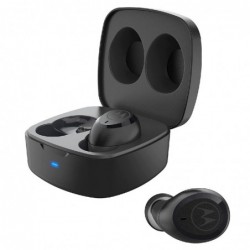 Bluetooth Hands Free Motorola Vervebuds 100 In-ear TWS IPX5 με Πλήκτρα Αφής  Μαύρο Συμβατά με Alexa, Siri και Google Assistant