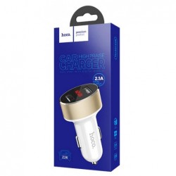 Φορτιστής Αυτοκινήτου Hoco Z26 High Praise Dual USB 5V/2.1A 10.5W και Είσοδο 12/24V Λευκός