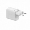 Φορτιστής Ταξιδίου Ancus Supreme Series Dual με USB και USB-C PD 30W Λευκός με LED και Αντάπτορα UK Plug