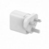 Φορτιστής Ταξιδίου Ancus Supreme Series Dual με USB και USB-C PD 30W Λευκός με LED και Αντάπτορα UK Plug