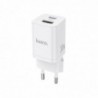 Φορτιστής Ταξιδίου Hoco N13 Bright Fast Charge PD30W, QC3.0 USB-C 30W USB-A 18W 5V/3A Λευκό