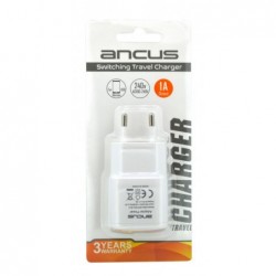 Φορτιστής Ταξιδίου Ancus Usb 1000 mAh Switching 5V Λευκός