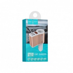 Φορτιστής Αυτοκινήτου Hoco Z10 Dual USB Fast Charging 5V 120W και Είσοδο 12/24V Λευκό