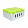 Φορτιστής Ταξιδίου Ancus Multi Charger 4 Usb 4.2A Λευκό - Πράσινο