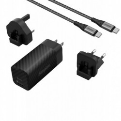 Φορτιστής Ταξιδίου Energizer A65MUC PD65W με Έξοδο USB-C/USB-A  Μαύρο GaN Tech με Καλώδιο USB-C σε USB-C