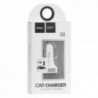 Φορτιστής Αυτοκινήτου Hoco Z3 Dual USB Fast Charging 5V/3.1A και Είσοδο 12/24V Λευκός