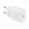 Φορτιστής Ταξιδίου Samsung Fast Charging EP-T1510XWEGEU 15W με Καλώδιο USB-C σε USB-C Λευκό