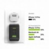 Φορτιστής Ταξιδίου Green Cell CHARGC08  PowerGaN 65W 2x USB-C, 1x USB-A Quick Charge 3.0, Samsung AFC, Huawei FCP