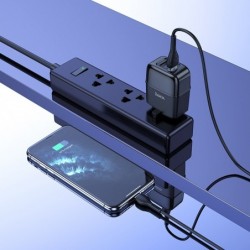 Φορτιστής Ταξιδίου Hoco C77B Highway Dual USB 5V/2.4A Μαύρος για πρίζα UK