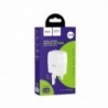 Φορτιστής Ταξιδίου Hoco C77B Highway Dual USB 5V/2.4A Λευκός για πρίζα UK