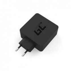 Φορτιστής Ταξιδίου Green Cell USB-C 30W PD με port USB QC3.0 και καλώδιο USB-C για Apple MacBook 12, Lenovo Yoga Tab 3 Plus