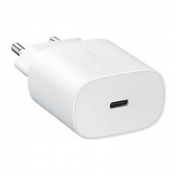 Φορτιστής Ταξιδίου Samsung Fast Charging EP-TA800XWEGWW 25W με Καλώδιο USB-C σε USB-C Λευκό