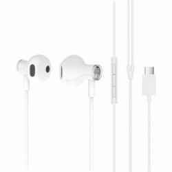 Hands Free Stereo Xiaomi Mi In-Ear Headphones Dual Driver USB C BRE02JY Λευκό
