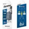 Φορτιστής Ταξιδίου Energizer A65MU PD65W Γρήγορης Φόρτισης 1 x USB-C 1 x USB-A   EU / UK / US Ασημί GaN Tech