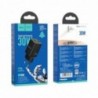 Φορτιστής Ταξιδίου Hoco N13 Bright Fast Charge PD30W, QC3.0 USB-C 30W USB-A 18W 5V/3A Μαύρο