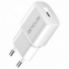 Φορτιστής Ταξιδίου Switching Ancus Supreme Series C60 USB  5V / 2A 10W με Αποσπώμενο Καλώδιο USB-C 1m Λευκό