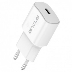 Φορτιστής Ταξιδίου Switching Ancus Supreme Series C70 Fast Charge με USB-C Έξοδο QC 3.0 PD 20W 5V/3A, Λευκό