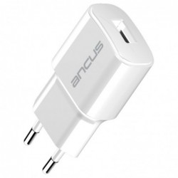 Φορτιστής Ταξιδίου Switching Ancus Supreme Series C60 USB 5V / 2A 10W με Αποσπώμενο Καλώδιο Lightning 1m Λευκό