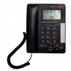 Σταθερό Ψηφιακό Τηλέφωνο WiTech WT-3010B με Ανοιχτή Ακρόαση  Μαύρο