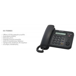 Σταθερό Ψηφιακό Τηλέφωνο Panasonic KX-TS580EX2B Μαύρο με Ανοιχτή Συνομιλία
