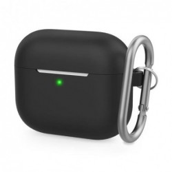Θήκη Σιλικόνης AhaStyle PT148 Apple AirPods 3 Premium με Γάντζο Μαύρο