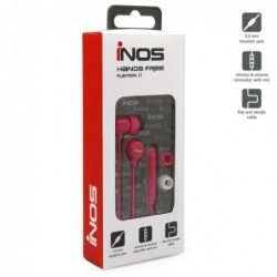 Hands Free Stereo inos 3.5mm Flatron II με Μικρά Ακουστικά Φούξια