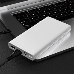 Power Bank Hoco J55 Neoteric 10000mAh Dual USB και USB-C / Micro-USB Input 2.0A και ένδειξη LED Λευκό