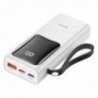 Power Bank J41 Pro Mobi 10000mAh PD3.0+QC3.0 με USB-A  22.5W, USB-C 20W και Οθόνη Λευκό