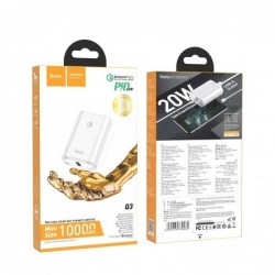 Power Bank Hoco Q3 Mayflower 10000mAh PD20W+QC3.0 Mini Size Έξοδος USB-C και Έξοδος USB-A  Λευκό