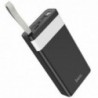 Power Bank Hoco J73 Powerful 30000mAh με 2 Εξόδους USB-A, Οθόνη και Λειτουργία Φωτιστικού  Μαύρο