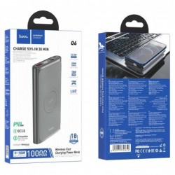 Power Bank Hoco Q6 Aegis 10000mAh 30W USB 22.5W, USB-C PD 20W με οθόνη  Fast Charge Μαύρο