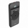 Power Bank J76 Bobby Magnetic 10000mAh με Ασύρματη Φόρτιση και Βάση Στήριξης Τηλεφώνου με USB-A και USB-C Μαύρο