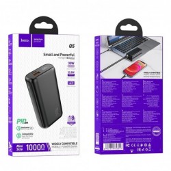 Power Bank Hoco Q5 Aegis 10000mAh 30W Mini Size με USB-C30W USB-A 22,5W και οθόνη Super Fast Charge Μαύρο