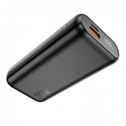 Power Bank Hoco Q5 Aegis 10000mAh 30W Mini Size με USB-C30W USB-A 22,5W και οθόνη Super Fast Charge Μαύρο