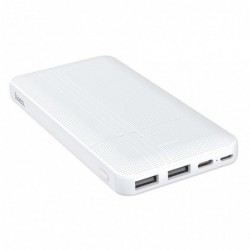 Power Bank Hoco J48 Nimble 10000mAh Ultra Slim με 2 USB 5V/2A  Fast Charging και ένδειξη LED Λευκό