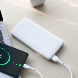 Power Bank Hoco J48 Nimble 10000mAh Ultra Slim με 2 USB 5V/2A  Fast Charging και ένδειξη LED Λευκό