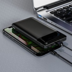 Power Bank J72 Easy 10000mAh με 2x USB-A και Φωτιζόμενη Ένδειξη Μπαταρίας  Μαύρο