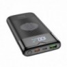 Power Bank Hoco J63 Velocity 10000mAh USB, Wireless Charging και Είσοδος USB-C PD, Micro USB με LED Οθόνη Ενδείξεων Μαύρο