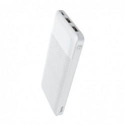 Power Bank J72 Easy 10000mAh με 2x USB-A και Φωτιζόμενη Ένδειξη Μπαταρίας Λευκό