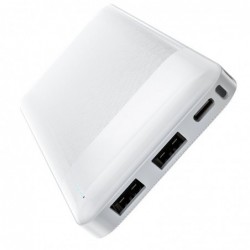 Power Bank J72 Easy 10000mAh με 2x USB-A και Φωτιζόμενη Ένδειξη Μπαταρίας Λευκό