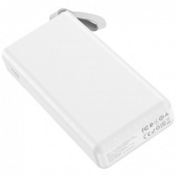Power Bank Hoco J73 Powerful 30000mAh με 2 Εξόδους USB-A, Οθόνη και Λειτουργία Φωτιστικού Λευκό