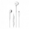Hands Free Stereo Devia Earpods EM048 USB C με Χειριστήριο & Μικρόφωνο Smart Series Λευκό